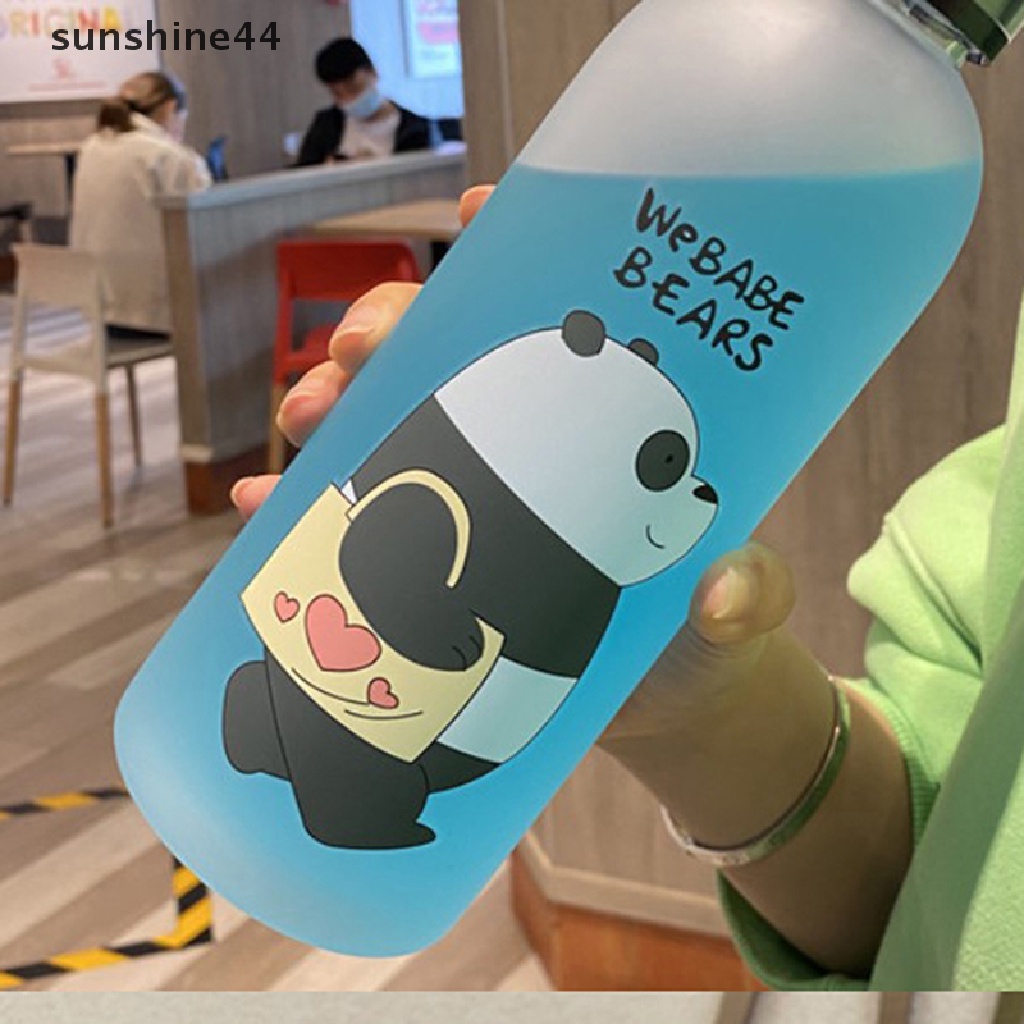 Sunshine Botol Minum 1000ml Transparan Anti Bocor Motif Panda