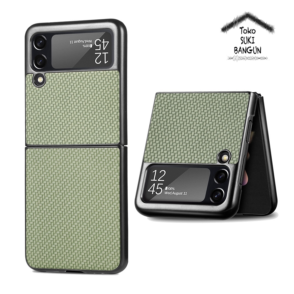 Case Samsung Galaxy Z Flip4 Flip 4 Rugged Carbon Cover Pouch Protector Casing ZFL4-002