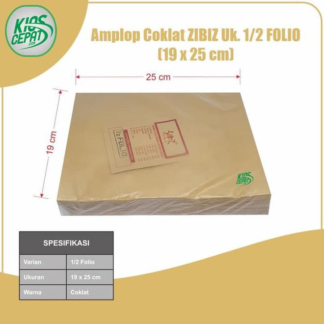 

Amplop Coklat Ukuran 1/2 Folio (1Pack Isi 100Pcs)