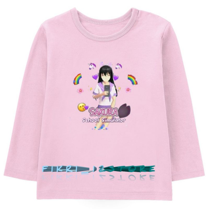 BAJU ANAK KAOS ANAK SAKURA SCHOOL SIMULATOR LENGAN PANJANG