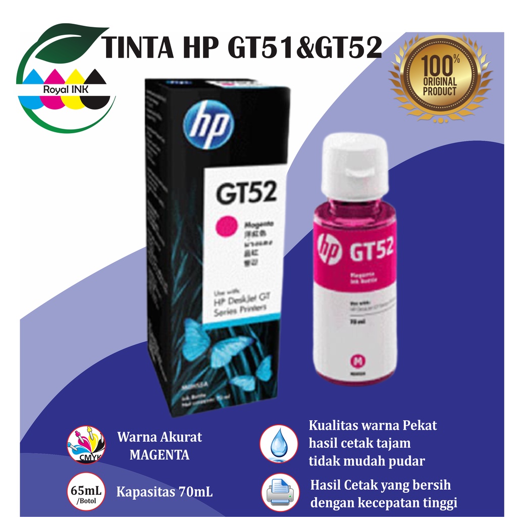 Tinta Printer HP GT-51 GT-52 HP Ink Tank 115 310 315 410 415 319 419 311 316 318 411 412 415 416 418 PREMIUM (COMPATIBLE)