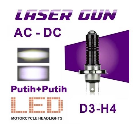 LED Laser Gun Motor AC DC Lasergun H6 H4 VINYX CSP supra beat Mio Jupiter vega