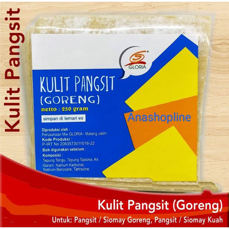 

Kulit pangsit goreng merk Gloria 250gr (FROZEN) - tanya stok
