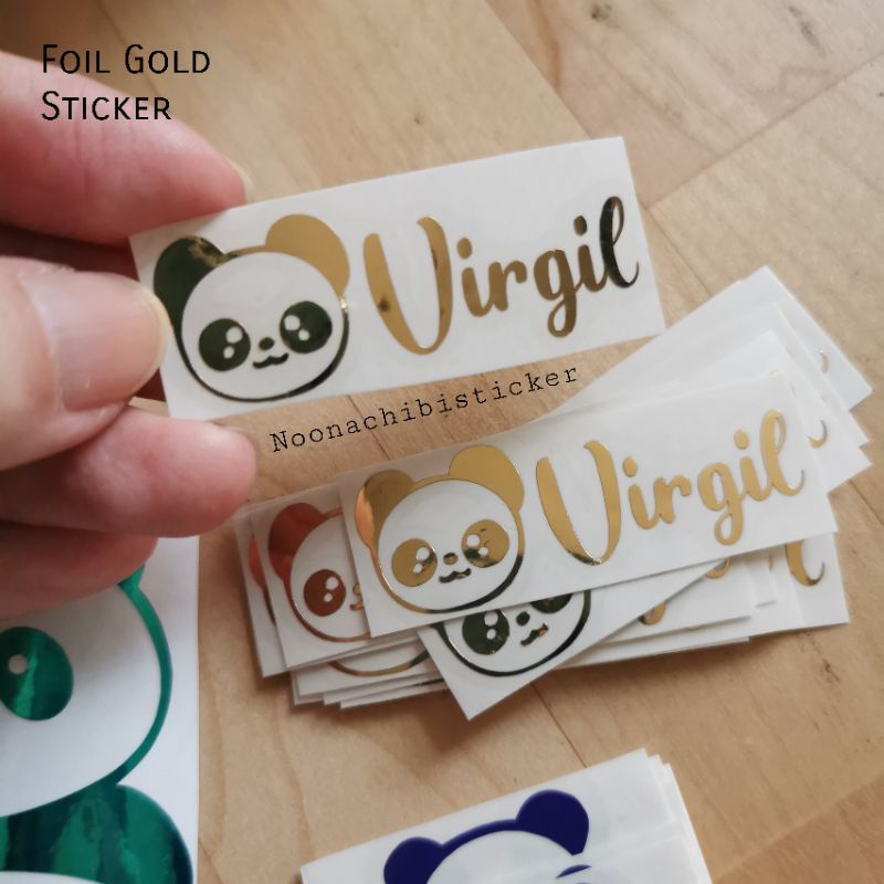 

Peel off sticker FOIL kode K