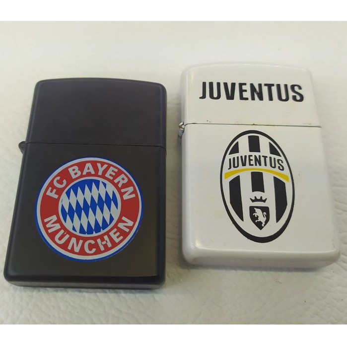 NKOREK API MODEL ZIPPO LOGO JUVENTUS DAN BAYERN MUNCHE