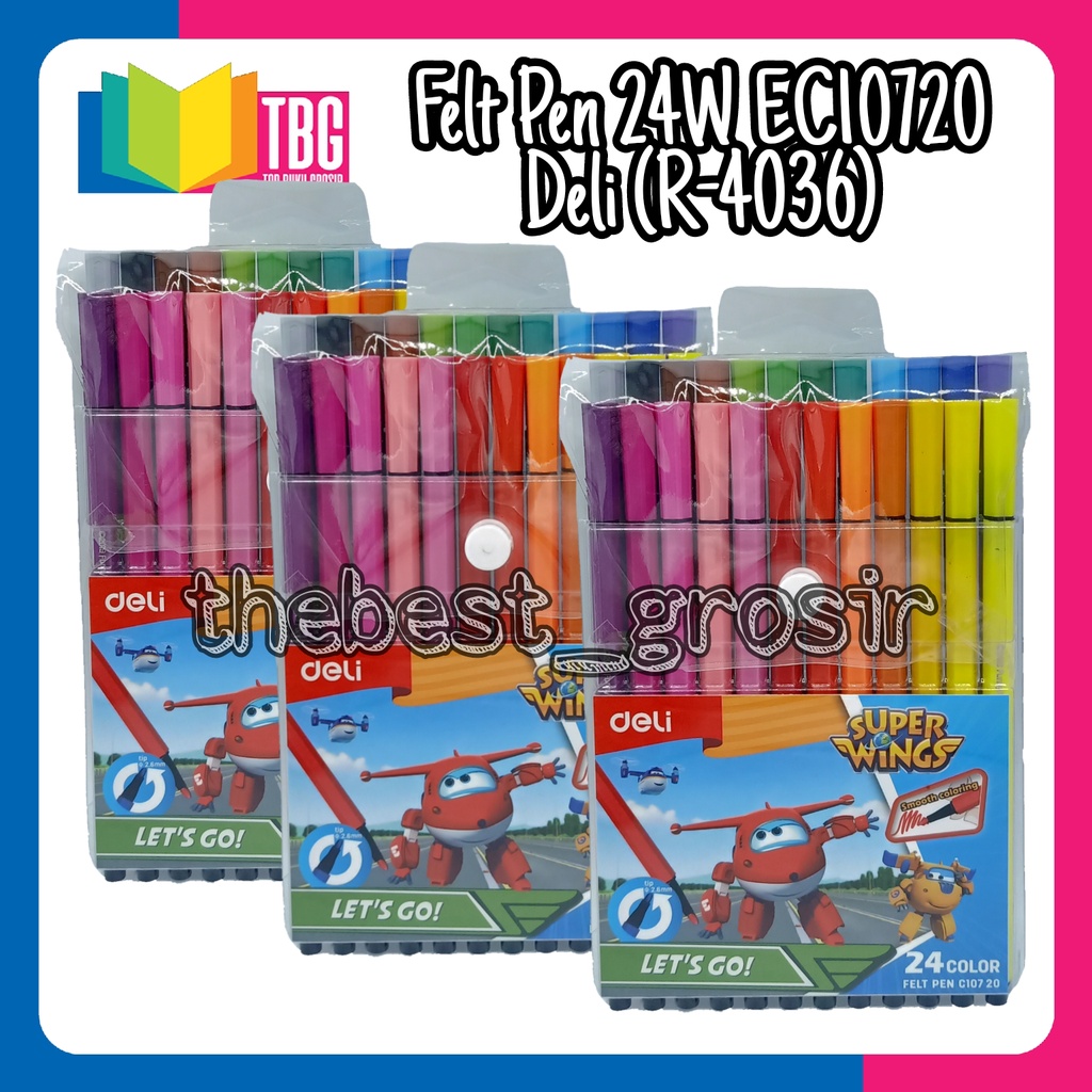 

1 PCS FELT PEN 24W EC10720 DELI / SPIDOL WARNA / SPIDOL PERMANENT / SPIDOL DELI (R-4036)