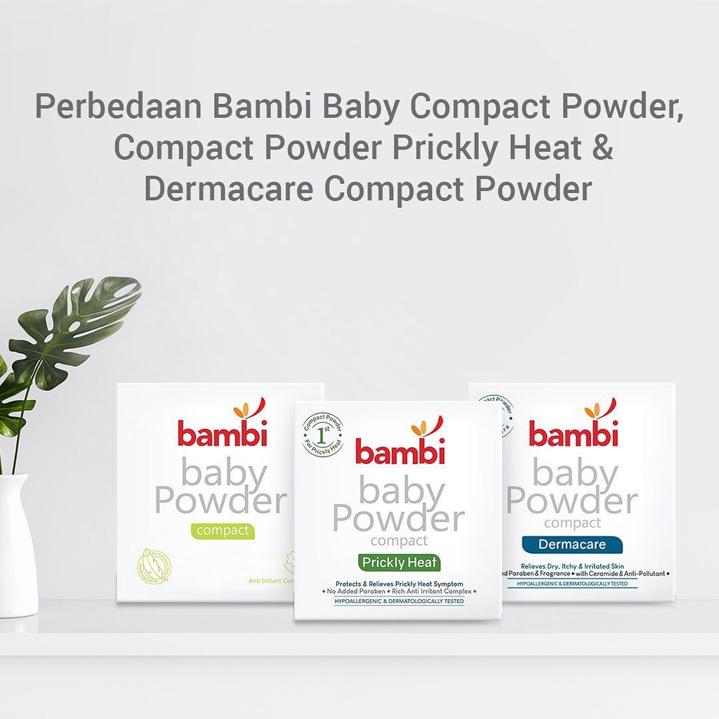 [PROMO] BAMBI Baby Compact Powder | Prickly Heat Bedak Padat Bayi