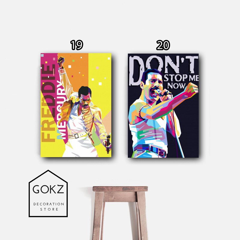 POSTER KAYU BAND QUEEN - MUSIC PICTBOX WALLDECOR PAJANGAN HIASAN DEKORASI DINDING STUDIO KAMAR 4