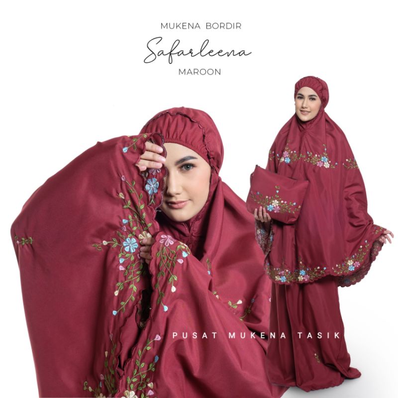 COD MUKENA DEWASA KATUN RAYON BORDIR MANUAL SAFARLEENA | PUSAT GROSIR KATUN BALI MIKRO MURAH DAHLIA