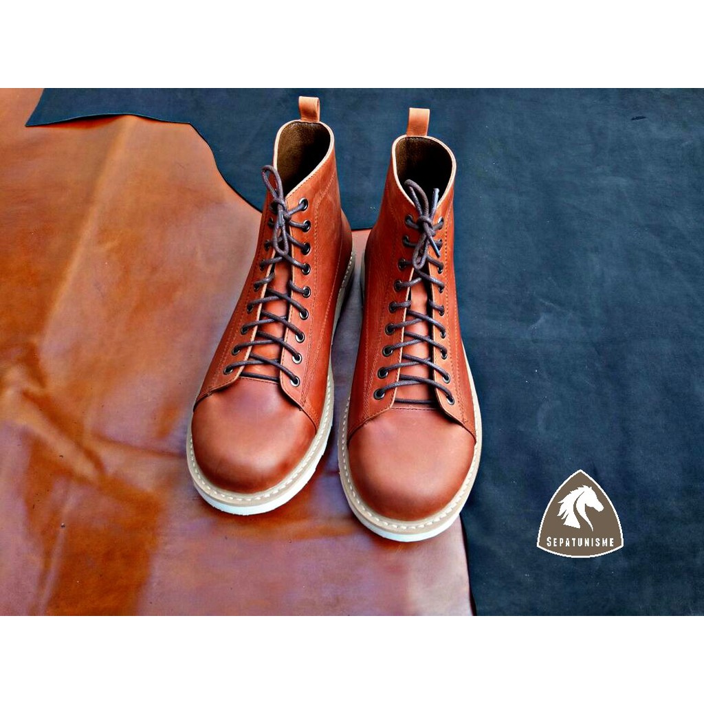 Sepatu Boots Kulit Asli Sepatunisme Boots Pria Sepatu Klasik Boots Klasik