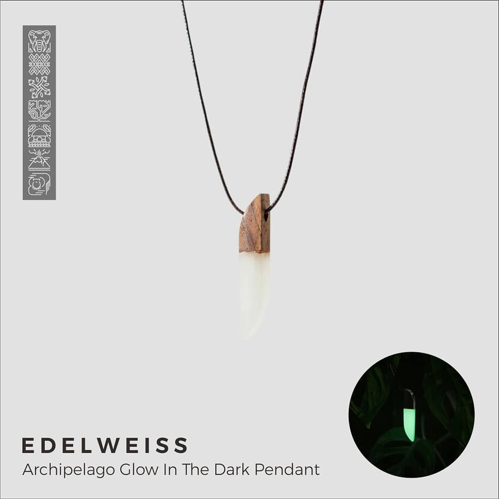 Ammossi Kalung Edelweiss Nature Pendant Glow In The Dark