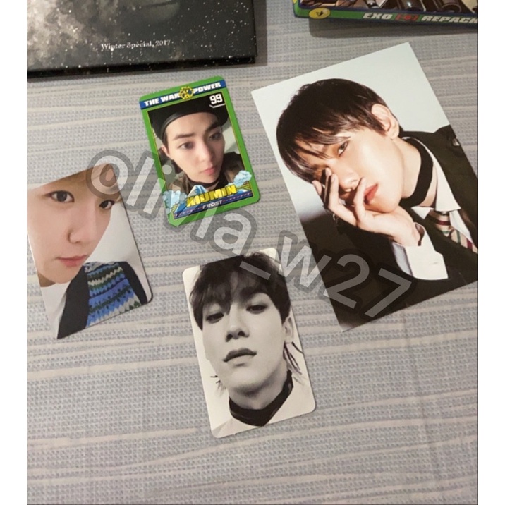 Baekhyun winter Chen moderato Xiumin power Photocard Official