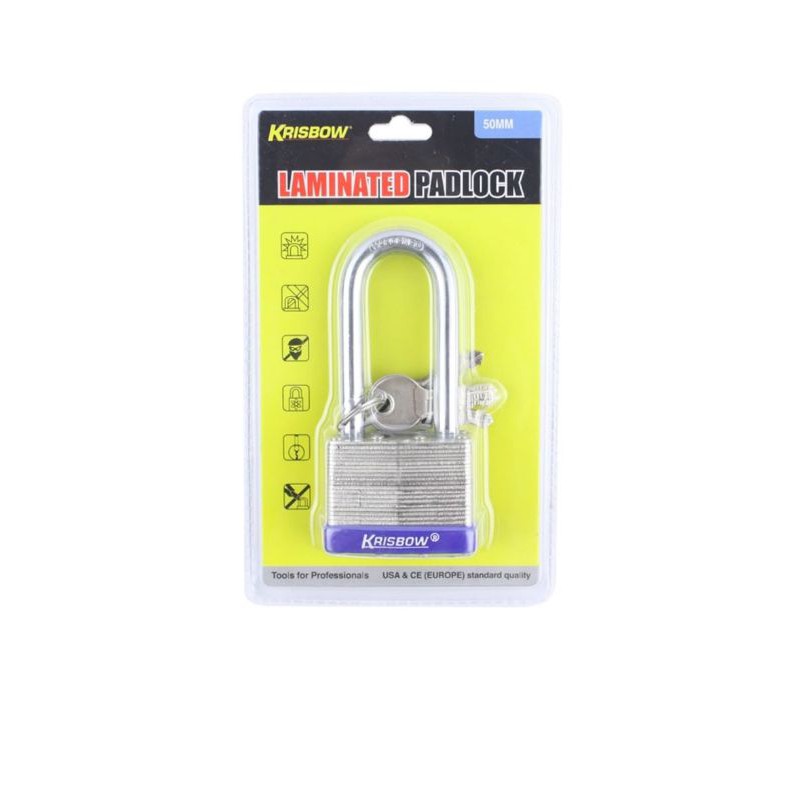Krisbow Gembok Besi Laminasi Shackle Panjang 5 Cm - gembok pagar krisbow