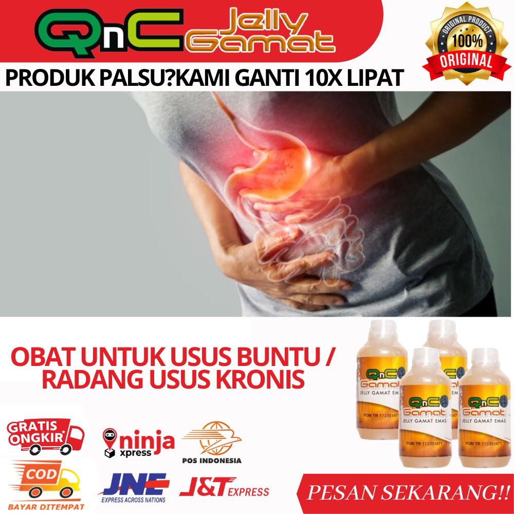 Obat Usus Buntu, Obat Usus Buntu Tanpa Operasi, Obat Usus Buntu Herbal Alami - QnC Jelly Gamat