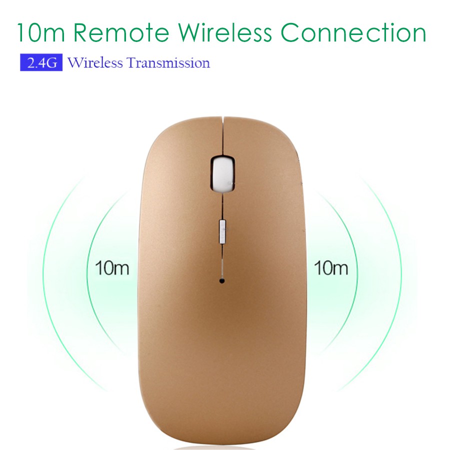 MOUSE WIRELESS SILENT CLICK RECHARGEABLE - SILVER