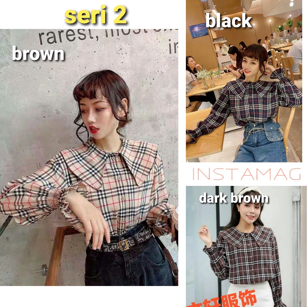 KEMEJA FLANEL WANITA IMPORT