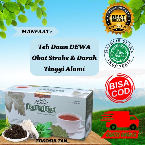 

Teh Celup Minuman Herbal | Obat Stroke Teh DAUN DEWA Tazakka isi 20 Kantong Teh Celup ORI ASLI.