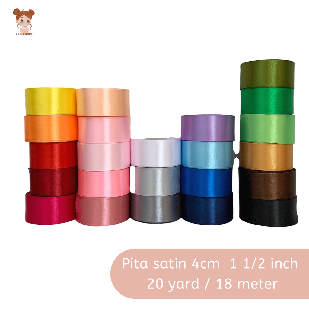 

pita satin 4 cm 1 1/2 inch per roll 20 yard 18,5 meter