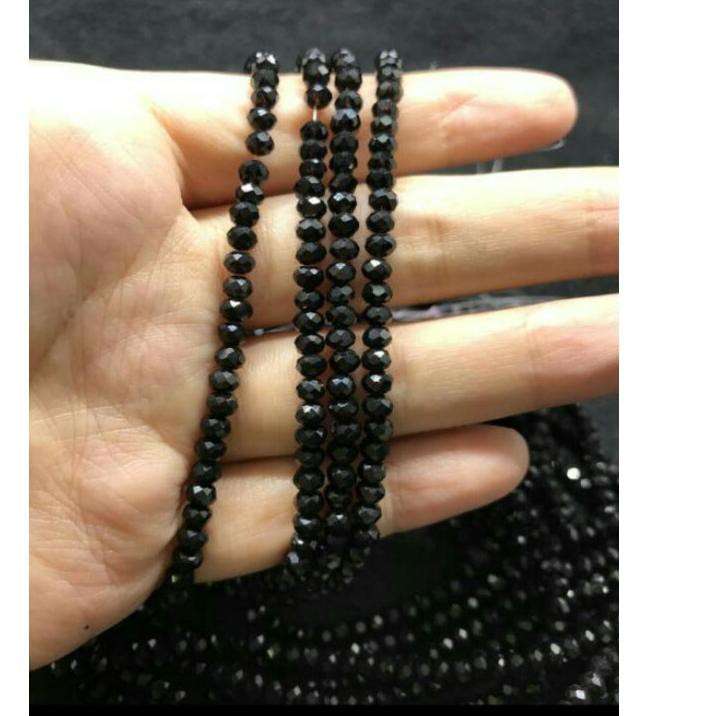 

(NEW ARRIVAL) 1 renteng crystal ceko bakpau ukuran 6m 8m no 02 (hitam pekat)