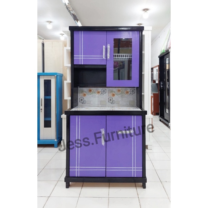 Lemari sayur 2pintu / Rak sayur 2Pintu Ungu / Lemari sayur 2pintu triplek / Rak dapur sayur minimali
