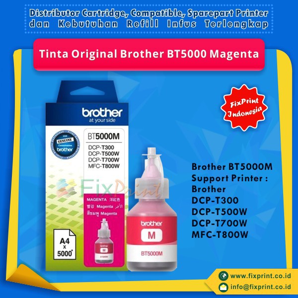 Tinta Brother BT Series BT-6000BK BT5000C BT5000Y BT5000M Magenta