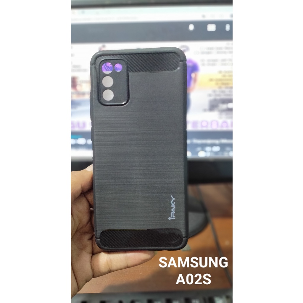 SAMSUNG A02S/M02S CASE IPAKY CARBON PELINDUNG KAMERA