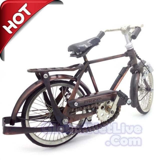 Miniatur Sepeda Ontel Laki-laki Logam