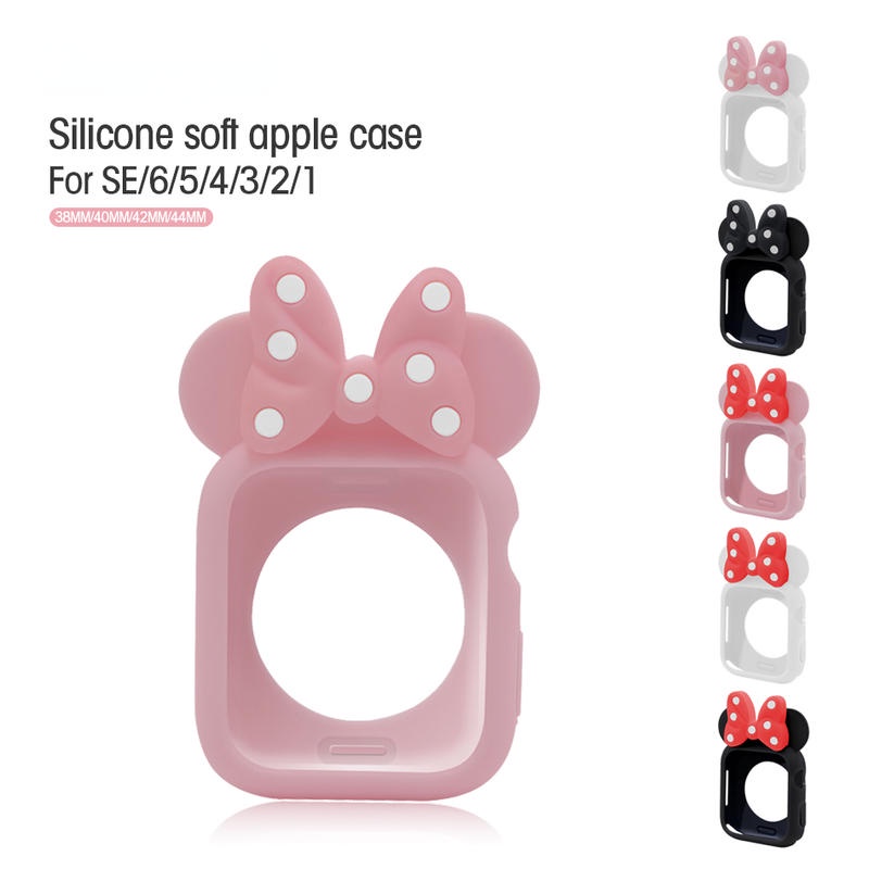 Case Pelindung Mini Bahan Silikon TPU Untuk iWatch Seri 6 4 3 2 1 5 40MM 44MM 38MM 42MM