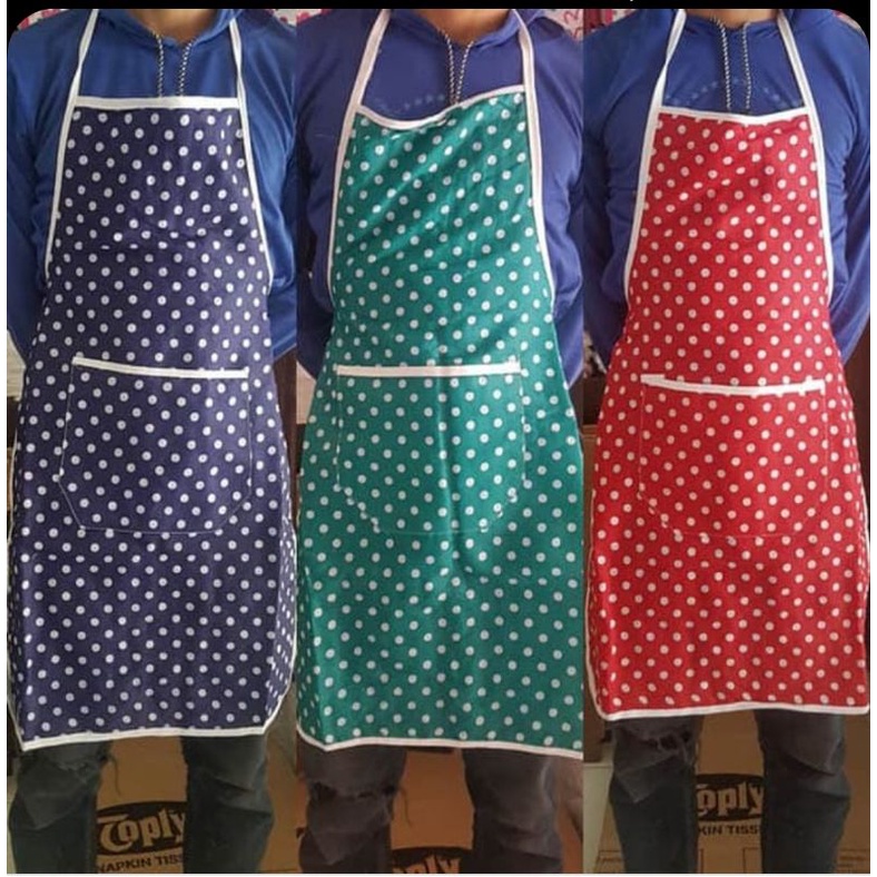 Celemek Masak / Apron Kain Anti air/ Celemek Dewasa
