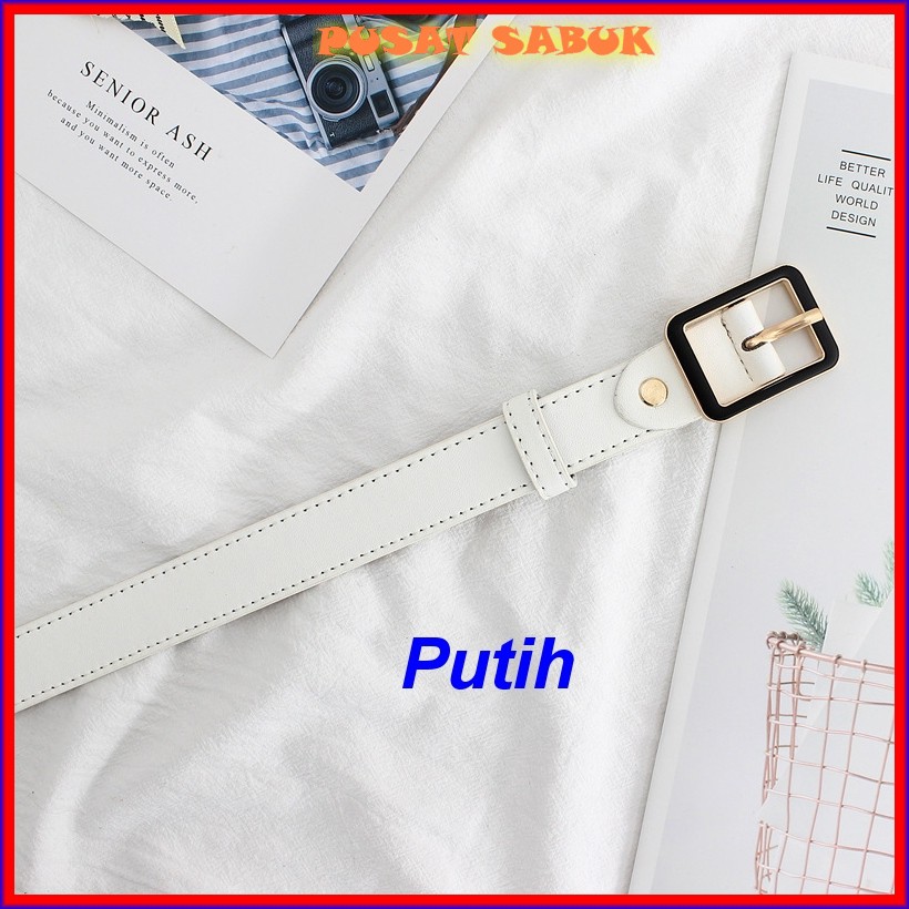 Ikat Pinggang Kulit Belt Wanita Sabuk Fashion Korea Gesper Cewek Kecil Warna Impor Murah Size grosir