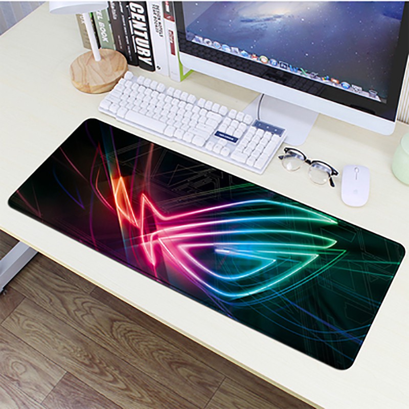 Alas Tatakan Mouse Pad ROG RGB Gaming Colorful LED Large Mousemat - Mousepad USB