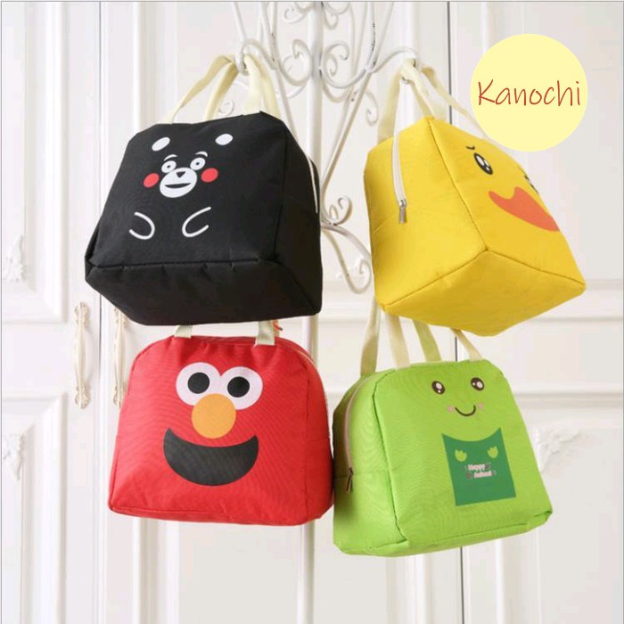 Tas Bekal Makan Cooler Lunch Bag Sekolah Travel Motif karton