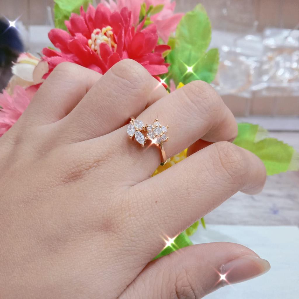 Kenten Acc - Cincin Emas Permata Perhiasan Wanita Fashion Harian / Cincin Dewasa C-17