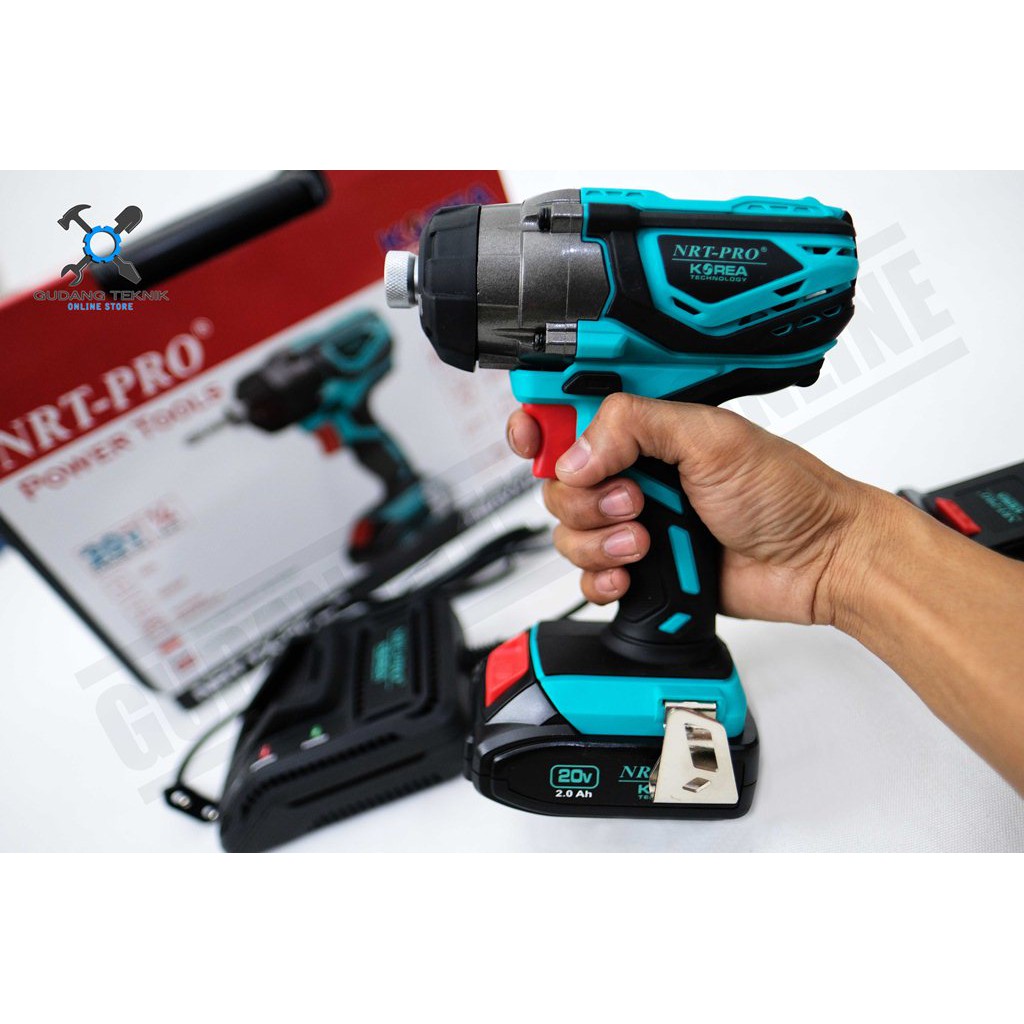 Cordless NRT Pro TX 20 Mesin Bor Obeng Baterai NRT PRO TX-20 DC 20V Cordless Impact Driver NRT TX20D