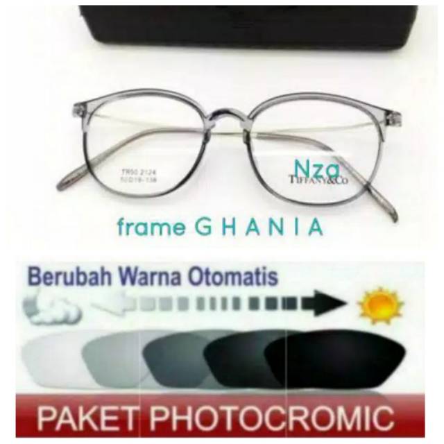 Frame Kacamata Wanita Anti Radiasi PHOTOCROMIC Minus Plus Anti UV Terbaru, Kacamata Fashion