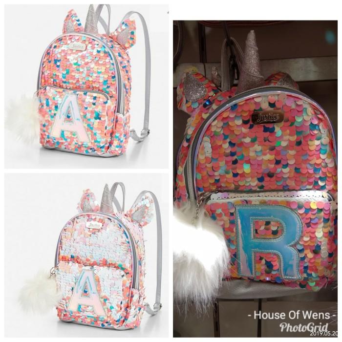 Justice Initial Mini Unicorn Backpack - Tas Justice Mini Initial
