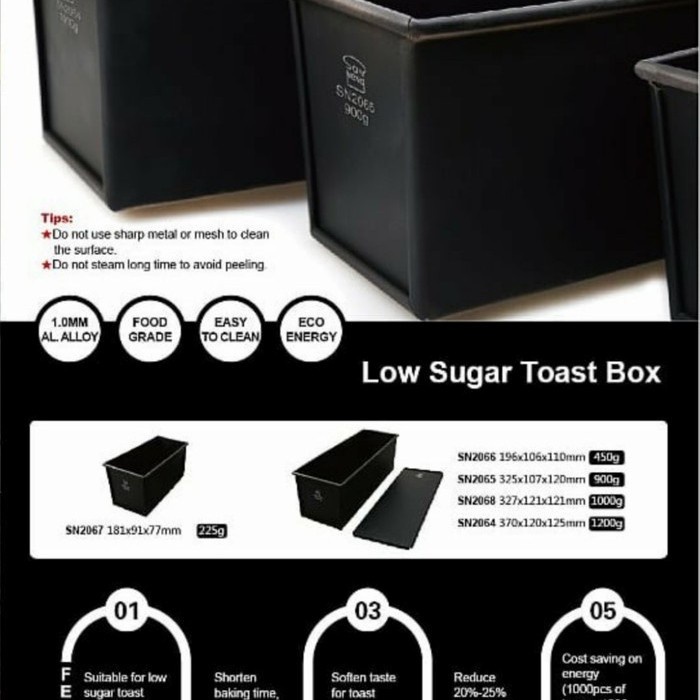 Sanneng SN2065 - Loaf Pan Non Stick 900gr 32.5 x 10.7 x 12cm - Black E