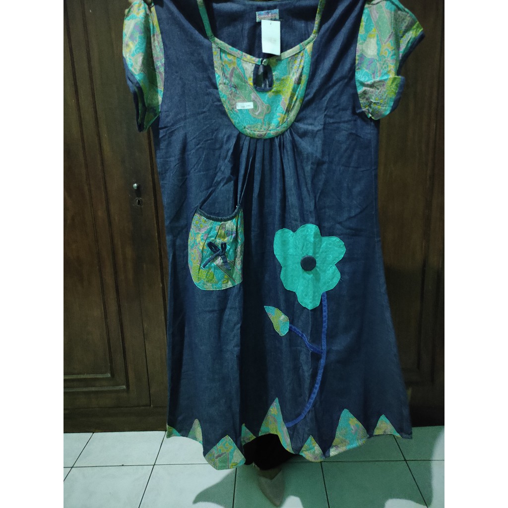 HomeDress Daster Batik Jeans Denim Adem