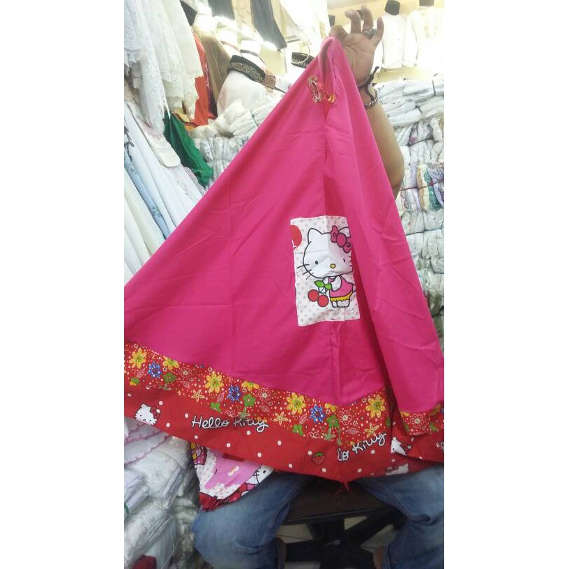 Mukena Anak hello kitty usia 4-6/mukenapaud/mukenaanakkarakter/mukenaanaktassajadah