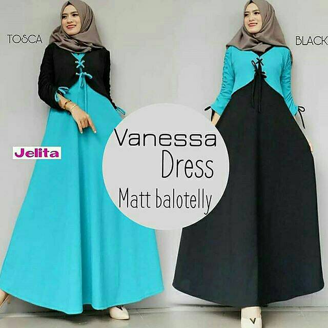 Vanessa Dress - DRESS MUSLIM - fashion wanita - baju wanita -baju gamis-dress - gamis - gamis wanita