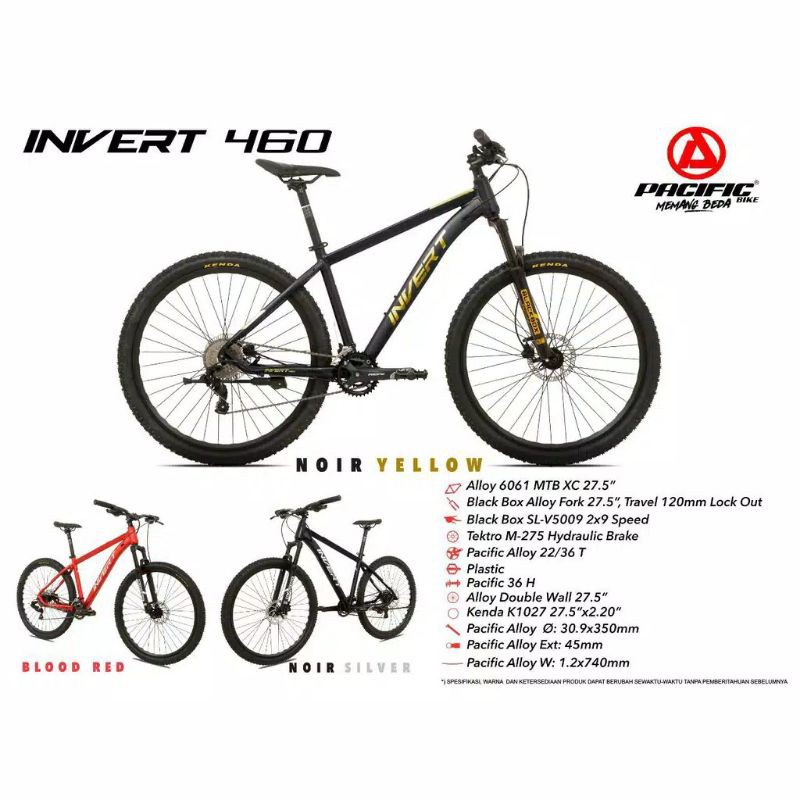 Sepeda Gunung / MTB 27.5" Pacific Invert 460