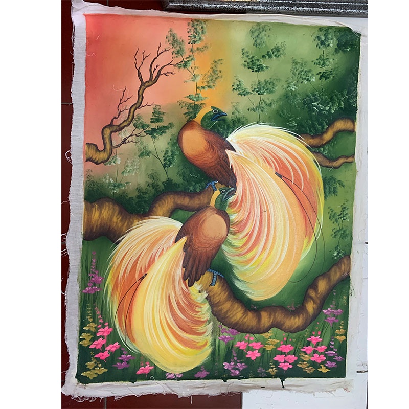 Lukisan Jalak dan Cendrawasih Asli Bali