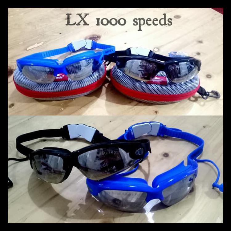 100% TERJAMIN KACAMATA RENANG SPEEDO MIRROR ANTI FOG/ANTI UV/ORIGINAL/LX1000 - BIRU 100% BERKUALITAS