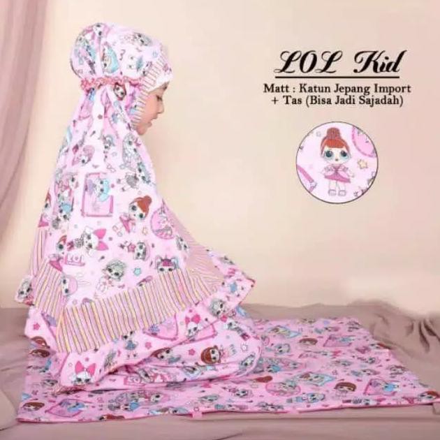 MUKENA ANAK-ANAK-MUKENA LOL-MUKENA KARAKTER-MUKENA MOTIF-MUKENA BALI - BIRU, S