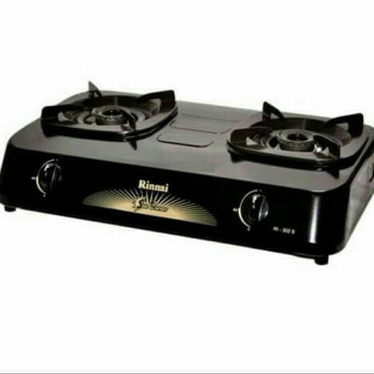 KOMPOR GAS RINNAI RI 302S RI-302 2TUNGKU Rinnai Kompor Gas 2 Tungku Ceflon Sun Burner - RI-302S / RI