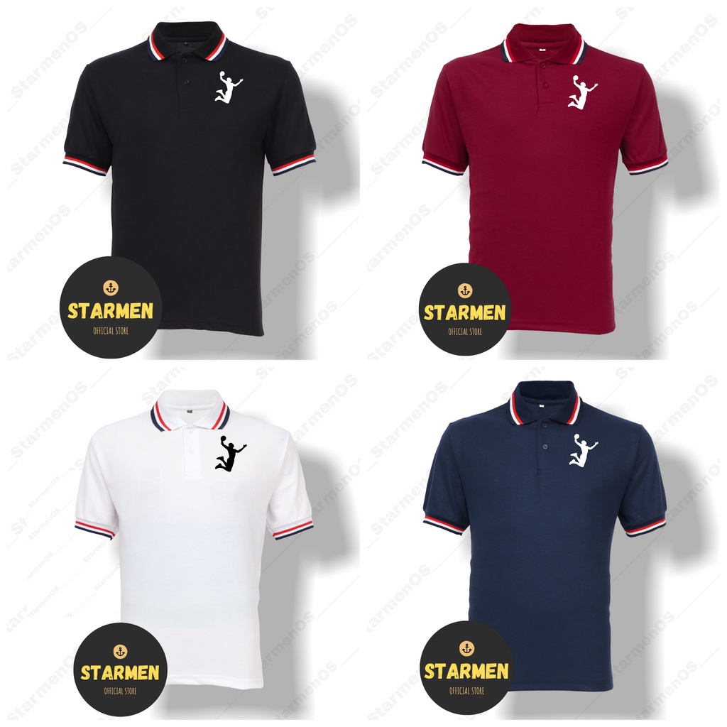 Kaos Polo Shirt Pria Kerah Logo BASKET