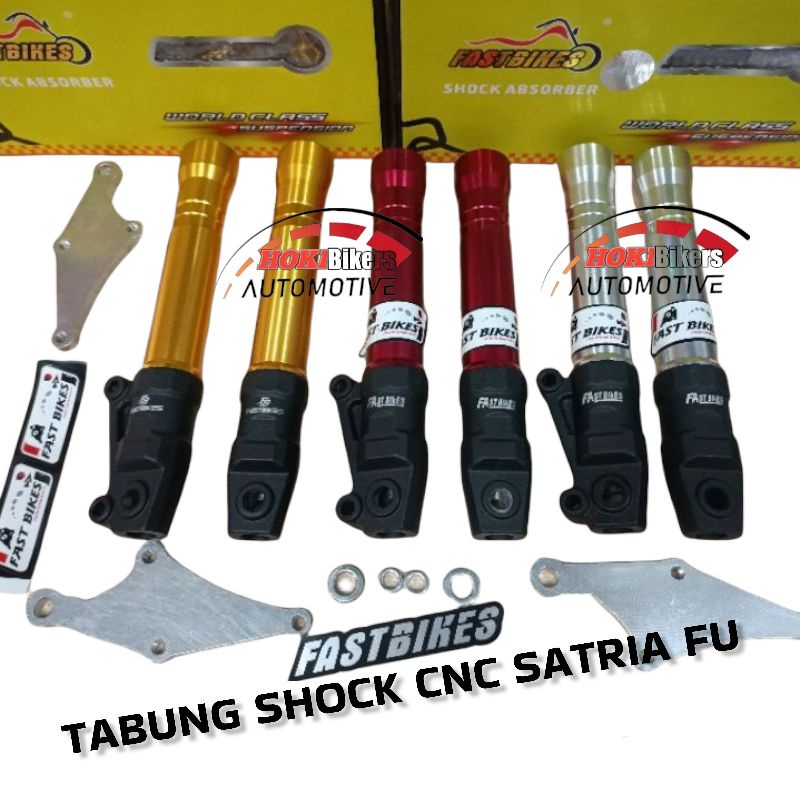 Bottom Tabung Shock Depan CNC Variasi for SATRIA FU + Bracket Cakram Lengkap tabung shock depan satr