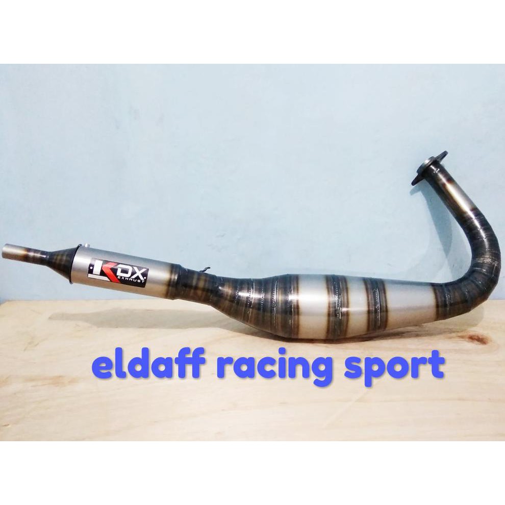 Knalpot racing KDX RX King telo kolong 3v3 bahan plat galvanis kualitas pilihan Promo