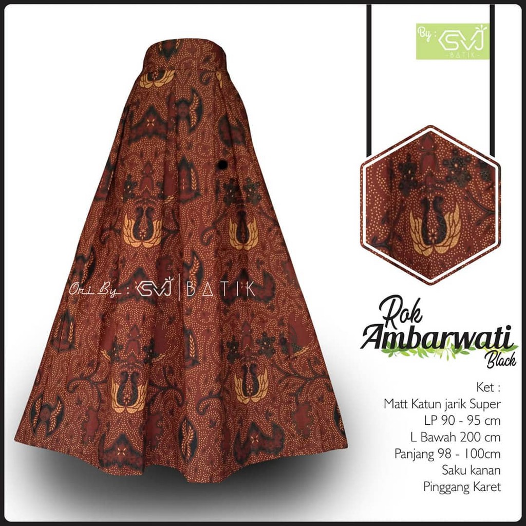 Rok Batik original Pekalongan garansi harga termurah Rok Batik Modern klok Bawahan Batik Ori By SVJ-rok Ambarwati