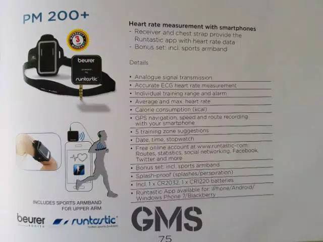 Heart Rate Measurement with smart phone PM 200 Plus